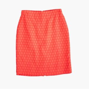J. Crew The Pencil Skirt Bright Polka Dotted